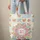Wavy Border Checkerboard Cherry Blossom Blue Flower Floral Bouquet - Everyday Gift Quilted Tote Bag - 6