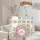 Wavy Border Checkerboard Cherry Blossom Blue Flower Floral Bouquet - Everyday Gift Quilted Tote Bag - 5