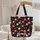 Five-Petal Floral Wreath Personalized Name - Meaningful Gift for Her Quilted Tote Bag - 5
