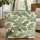 Proud Toucan Tropical Palm Leaves Jungle Foliage - Wildlife Lover Travel Gift Quilted Tote Bag - 1