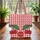 Your Name Cherry Pom-Poms Red White Houndstooth Gold Everyday Fashion Accessory Gift Quilted Tote Bag - 3