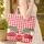 Your Name Cherry Pom-Poms Red White Houndstooth Gold Everyday Fashion Accessory Gift Quilted Tote Bag - 4