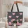 Black Tan Chihuahua Dog Pink Hearts Personalized Name - Everyday Carry Gift for Dog Lovers Quilted Tote Bag - 5