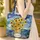 Sunflowers Vase Celestial Stars Moons - Sunflower Lovers Gift Quilted Tote Bag - 4
