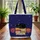 Black Cat Books Mugs - Reading Lover Gift for Bookworm Cat Lover Quilted Tote Bag - 3