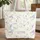 Lavender Periwinkle Flowers Ornate Floral Wreath With Name - Everyday Gift Quilted Tote Bag - 1