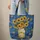 Golden Sunflowers Vase Cobalt Starry Night - Decor Gift for Sunflower Lover Quilted Tote Bag - 6