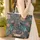 Majestic Dark Blue Dragon Antique Books - Personalized Floral Everyday Tote Gift Quilted Tote Bag - 4