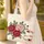 Lush Ribbon Embroidery Roses Rosebud Name Wreath - Birthday Gift for Her Quilted Tote Bag - 4