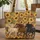 Three Galloping Horses Sunflowers Wooden Sign - Farmhouse Western Gift Quilted Tote Bag - 1