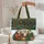 Vintage Camper Trailer Adirondack Chairs Forest Landscape Outdoor Adventure Gift for Camping Lover Quilted Tote Bag - 5