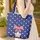 Patriotic Striped Bow Star Cartouche Name Laurel - Independence Day Gift Quilted Tote Bag - 4