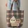 Fluffy Round Creatures Tartan Plaid Storybook Name Label - Everyday Gift for Kids Quilted Tote Bag - 6
