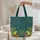 Frogs Toadstools Floral Wreath Butterflies Personalized Name - Wildlife Lover Gift Quilted Tote Bag - 5
