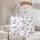 Butterflies Chrysanthemum Wreath Monogram - Wildlife Lover Gift Quilted Tote Bag - 5