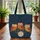 Three Owls Branches Vines Floral Frame - Wildlife Lover Gift Quilted Tote Bag - 3