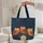 Three Owls Branches Vines Floral Frame - Wildlife Lover Gift Quilted Tote Bag - 5
