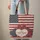 American Flag Stars Folk Hearts Personalized - Independence Day Celebration Gift for Veterans Quilted Tote Bag - 6