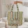 Raffia Straw Sunburst Woven Texture - Boho Lifestyle Everyday Carryall Quilted Tote Bag - 5