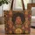 African Woman Afro Gold Jewelry - Heritage Lifestyle Gift for Her Quilted Tote Bag - 1