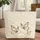Personalized Monarch Butterflies Vines Oval Medallion - Wildlife Lover Gift Quilted Tote Bag - 1