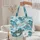 Sea Turtle Personalized Name Ocean Waves Coral Seaweed - Marine Wildlife Lover Gift Quilted Tote Bag - 5