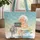 Comical Elderly Woman Sweating on Ice Block with Fan - Summer Heat Relief Gift Quilted Tote Bag - 1