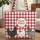 Farm Chickens Gingham Checks Name Hoop - Farmhouse Decor Chicken Lover Gift Quilted Tote Bag - 1