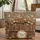 Rustic Wooden Bookshelf Vintage Roses Floral Wreath - Book Lover Bag Gift Quilted Tote Bag - 1