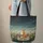 Fox Wildflower Field Twinkling Golden Lights Starry Night Sky - Wildlife Lover Gift Quilted Tote Bag - 6