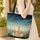Fox Wildflower Field Twinkling Golden Lights Starry Night Sky - Wildlife Lover Gift Quilted Tote Bag - 4