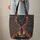 Powerful Dragon Head Glowing Red Eyes Cloaked Figure Fantasy Lover Gift Quilted Tote Bag - 6