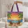 Tropical Sunset Beach Chairs Hibiscus Flowers - Beach Lover Travel Gift Quilted Tote Bag - 5