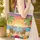 Tropical Sunset Beach Chairs Hibiscus Flowers - Beach Lover Travel Gift Quilted Tote Bag - 4