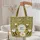 Personalized Name Bumblebee Daisy Honeycomb Floral Wreath - Everyday Custom Gift Quilted Tote Bag - 5