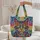 Vibrant Rainbow Cat Face Organic Shapes Your Name - Everyday Tote Gift for Cat Lover Quilted Tote Bag - 5