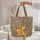 Baby Lion Cub Giraffe Calf Weathered Wooden Name Sign - Leopard Safari Wildlife Gift for Kids Quilted Tote Bag - 5