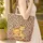 Baby Lion Cub Giraffe Calf Weathered Wooden Name Sign - Leopard Safari Wildlife Gift for Kids Quilted Tote Bag - 4