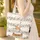 Playful Beige Orange Black Cats Musical Staff G-Clefs - Music Lover Gift Quilted Tote Bag - 4