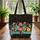 Chili Pepper Cactus Sombrero Floral Personalized Name - Fiesta Celebration Gift Quilted Tote Bag - 3