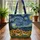 Starry Night Moon Sunflowers Village - Art Lover Bag Gift Quilted Tote Bag - 3