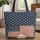 Distressed American Flag Rope Border - Patriotic Everyday Use Quilted Tote Bag - 1