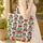 Folk Art Flowers Botanical Bouquet Vintage Plaque Gift Quilted Tote Bag - 4