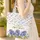 Bluebonnet Flowers Green Leaves Floral Damask Wreath - Everyday Carry Lifestyle Quilted Tote Bag - 4