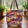 Vibrant Hand-lettered Brush Script Dense Impasto Swirls - Painterly Art Lover Gift Quilted Tote Bag - 3