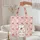 White Cat Pink Rose Children's Storybook Floral Wreath - Everyday Tote Cat Lover Gift Quilted Tote Bag - 5