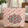 Floral Medallion Red Flowers Your Name Wreath - Everyday Style Gift for Her Quilted Tote Bag - 1