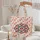 Floral Medallion Red Flowers Your Name Wreath - Everyday Style Gift for Her Quilted Tote Bag - 5