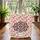 Floral Medallion Red Flowers Your Name Wreath - Everyday Style Gift for Her Quilted Tote Bag - 3