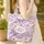 Ornate Butterflies Lavender Rose Peonies Hoop Frame - Everyday Tote Nature Lover Gift Quilted Tote Bag - 4